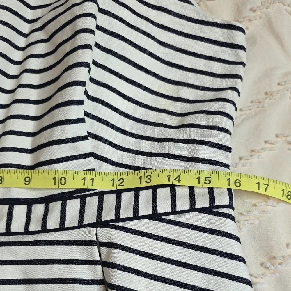 The Limited Black & White Striped Fit & Flare Sleeveless Dress Womens Size 10 - Picture 7 of 7